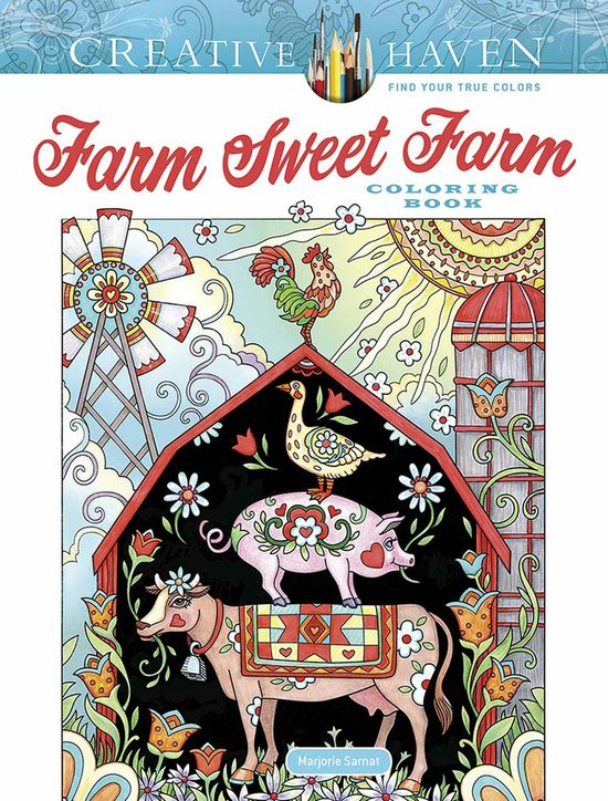 Creative Haven- Creative Haven Farm Sweet Farm Coloring Book - cover