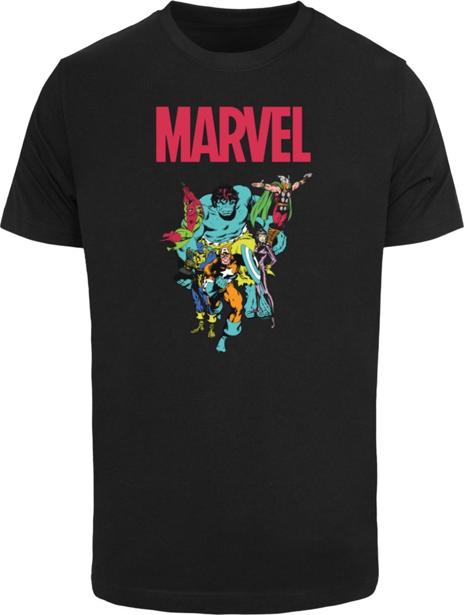 Merchcode Marvel - Avengers Pop Group Heren Tshirt - S - Zwart