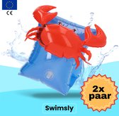 Swimsly® Zwembandjes - Zwembandjes - Zwemveiligheid - Zwemvest - Krab - 0-15 kg - 2 paar