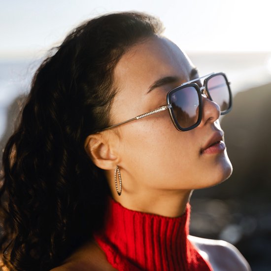 PB Sunglasses - Mason Gold Gradient Brown - Zonnebril heren en dames - Gepolariseerd - Bruine lenzen - Rechthoekige zonnebril - Stijlvolle extra neusbrug van PB Sunglasses — afbeelding 3