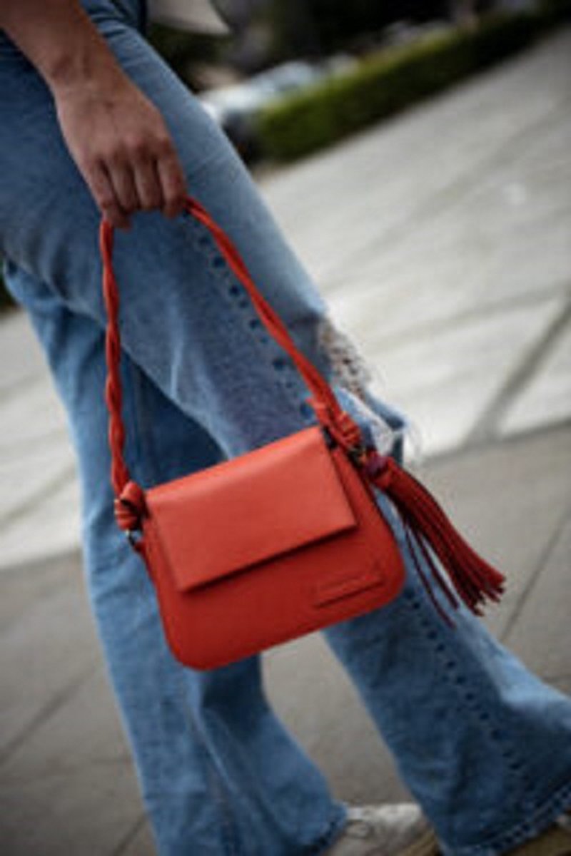 Bag2Bag Leren Schoudertasje Handtasje Florence Coral