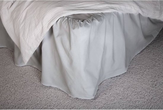 Venture Home Jupe de lit Pixy 200x180 cm coton gris clair bol