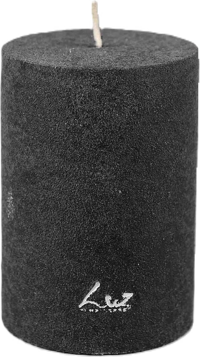 Rasteli Luz Your Senses Velours Kaars-Stompkaars Zwart-Grijs D 7 cm H 10 cm voordeelaanbod van 2 stuks