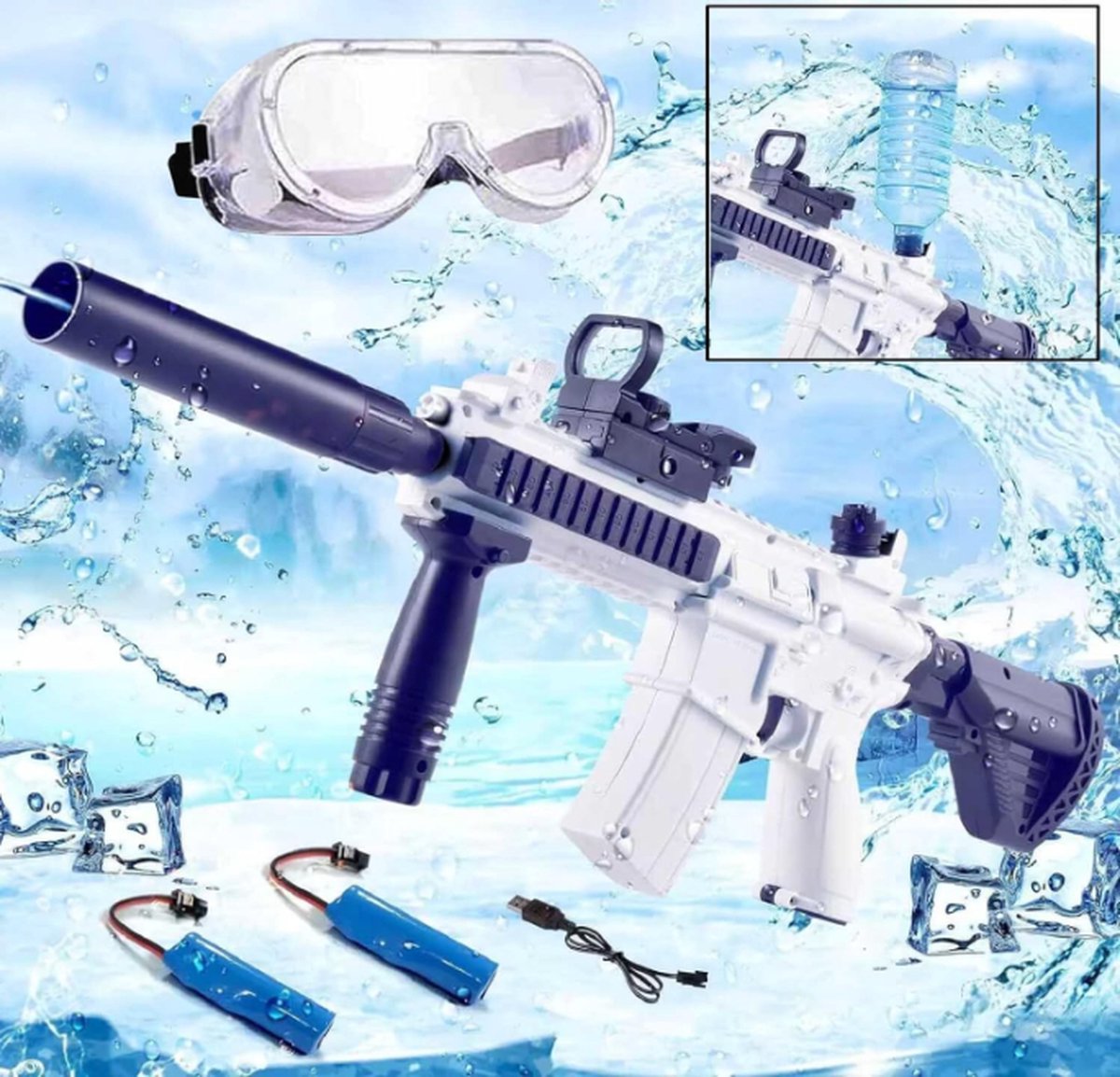 DreamGoods Elektrische Waterpistool - Automatische Waterpistool - Water Gun - Water Glock - Aquablaster - Waterspeelgoed - Elektrisch & Automatisch - Buitenspeelgoed - Zwembad - Tuin - Vakantie