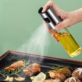 RVS Olijfolie Sprayer - 100ML - Cooking Spray - Oliespray - Olie en azijnstel - BBQ Accesoires - Oliefles - Keuken spray - Bakspray - Oliesprayer - Oliespray - Olijfolie - Sprayer - Navulbaar