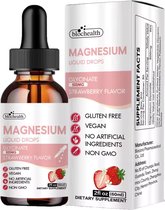Magnesium Glycinate - Premium kwaliteit - Betere Absorptie - 100% natuurlijk - Drupples - Aardbei Smaak - Magnesium - Goede Slaap -