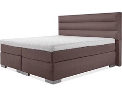 BedNL - Boxspring Utrecht - 140x200 Compleet bruin 6 Balken