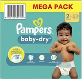 Pampers Baby-Dry luiers - Maat 2 - 372 luiers (4-8 KG) - 3 x 124 stuks - Voordeelverpakking