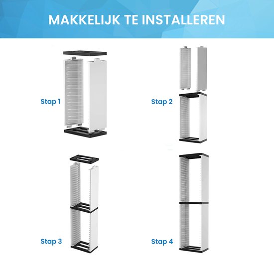 YONO Spellen Holder XL - Convient pour Playstation PS 5/4 / Xbox Series X / S - Organisateur de jeux avec support de manette - Jusqu'à 36 Jeux