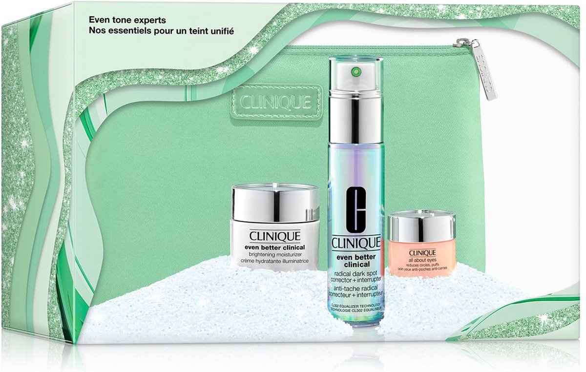 Goedkoopste Clinique Even Better Clinical Even Tone Experts Set - Gift 3-Set - Serum 30ml Creme 15 ml oog creme 5 ml