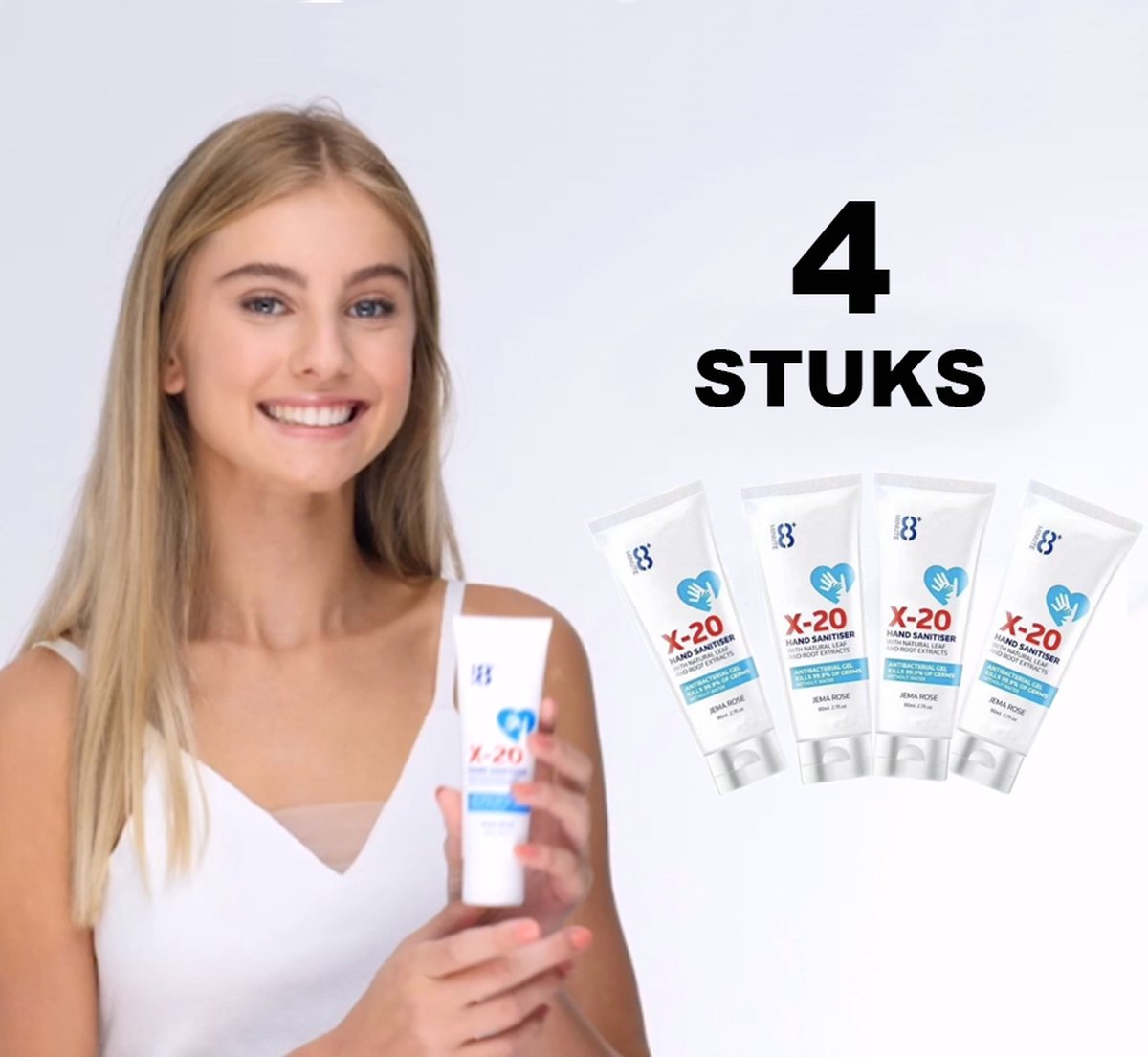Goedkoopste Desinfectie Handgel X-20 | Tubes van 80ml