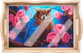 Adorzy Diamond Painting Dienblad Uil – Diamond Painting Volwassenen – Diamond Painting Volledig Pakket - DIY Pakket