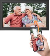 CASIVO Digitale Fotolijst 15.6 Inch - Full 1080 HD - Frameo app - 16GB - Touchscreen - Fotokader - Foto's & video's delen - Wifi - Zwarte kleur - Deel al jouw herinneringen - Het Ideale Cadeau voor iedereen!