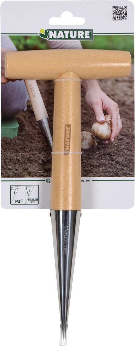 Nature - Pootstuk - met houten kruksteel - FSC-wilgenhout van Merkloos	 — afbeelding 3