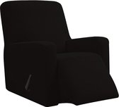 Housse de fauteuil jacquard, Housses de fauteuil, housse extensible pour fauteuil relax complet, Housse élastique pour fauteuil TV (Zwart)