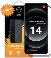 2-Pack Xiaomi 14 Ultra Screenprotectors - MobyDefend Screensavers Met Zwarte Randen - Gehard Glas - Glasplaatjes Geschikt Voor Xiaomi 14 Ultra