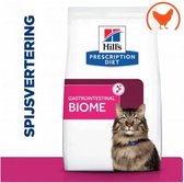2x Hill's Kattenvoer Prescription Diet - Gastrointestinal Biome Digestive care Active+ with Chicken Cat Food Spijsvertering, Kattenvoer met Kip 1.5kg