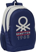 Schoolrugzak Benetton Varsity Grijs Marineblauw 32 x 44 x 16 cm