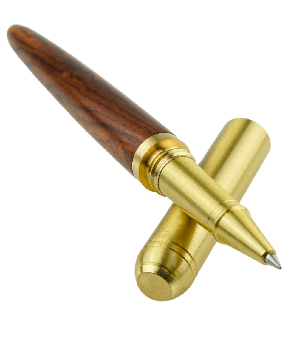 Ainy - Luxe Houten Balpen incl. extra balpennen vulling & chique pennen hoes - elegant en stijlvol pen cadeau voor vrouwen - (niet geschikt voor Parker Jotter rollerbalpen of Waterman rollerbalpennen vulling)