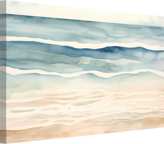 Peinture aquarelle - Tableaux minimalistes - Peinture sur toile Salon - Tableau moderne - Toile cuisine - Peintures 70x50 cm