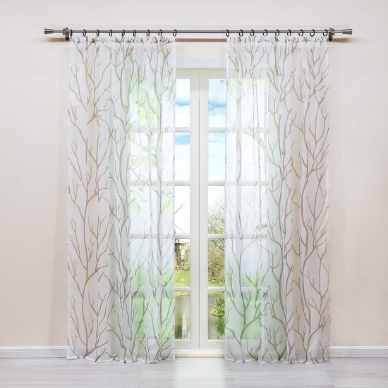 MIULEE 2 Panelen Effen Kleur Transparante Raamgordijnen Raamaankleding Slaapkamer MIULEE 2 Panelen Effen Kleur Transparante Raamgordijnen Raamaankleding Slaapkamer