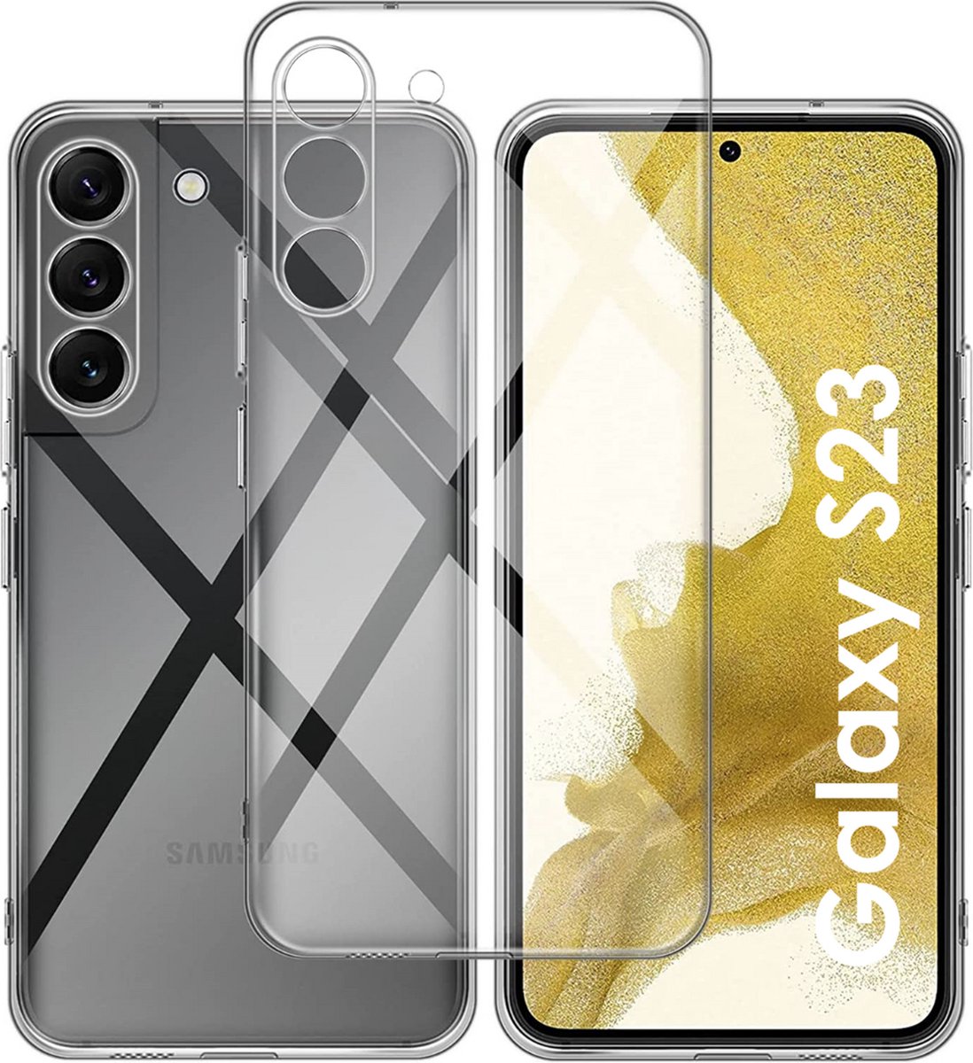 Hoesje voor Samsung Galaxy S23 backcover Shockproof siliconen Transparant