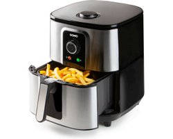 Domo DO536FR friteuse Enkel 5,5 l 1800 W Heteluchtfriteuse Zwart, Zilver