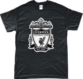 Liverpool Shirt - Logo - T-Shirt - Liverpool - UEFA - Champions League - Voetbal - Artikelen - Zwart - Unisex - Regular Fit - Maat XL