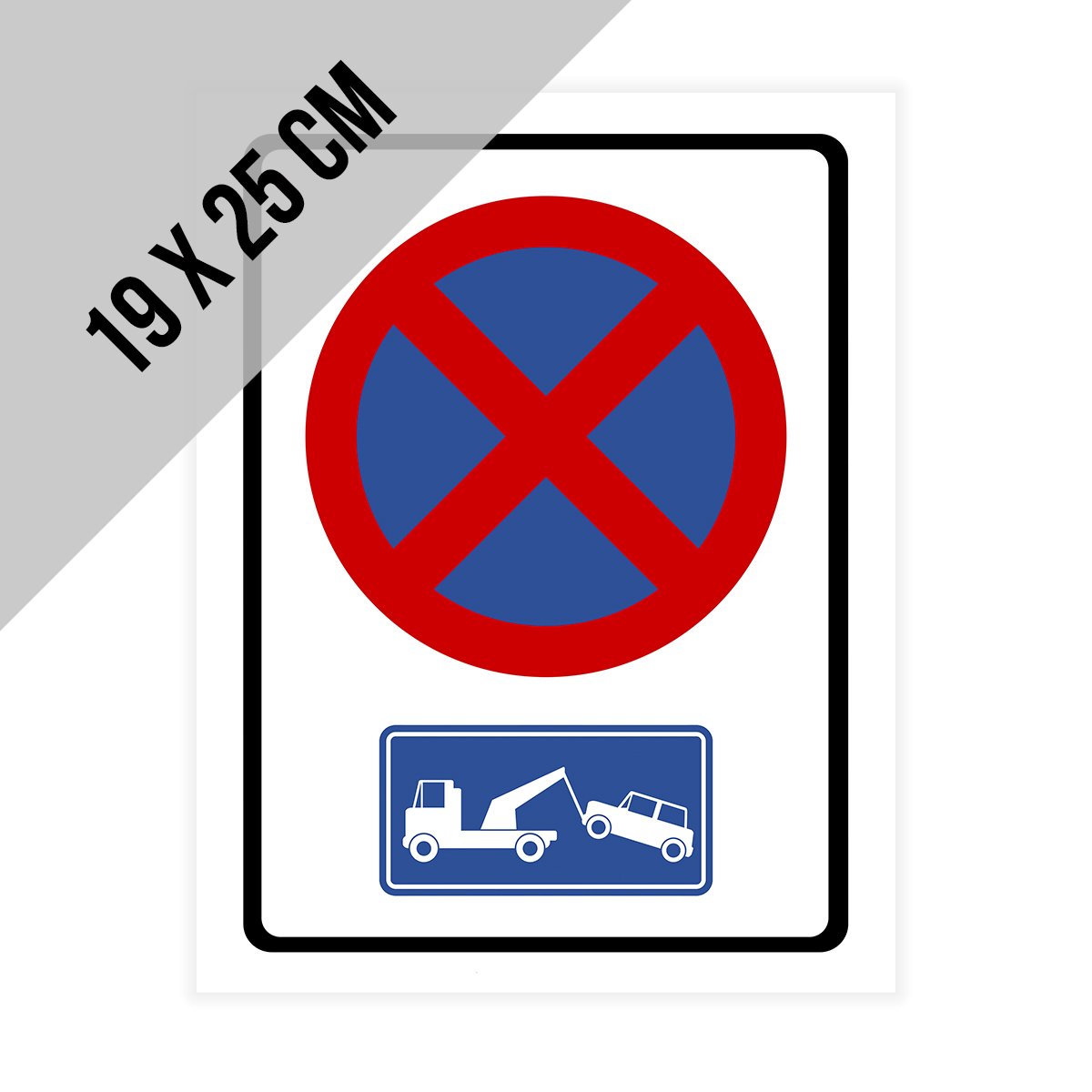 Pictogram/ bord | Parkeren en stilstaan verboden | 19 x 25 cm | Inrit vrijlaten | Niet parkeren | Garagepoort | Uitrit vrijlaten | Parkeerverbod | Parkeeroverlast | Dikte: 2 mm | 1 stuk