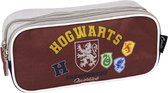 Pennenetui met 2 vakken Harry Potter Howarts 22,5 x 8 x 10 cm Rood Donkerblauw