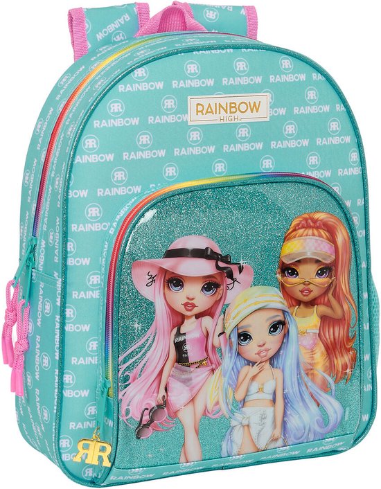 Schoolrugzak Rainbow High Paradise Turkoois 28 x 34 x 10 cm