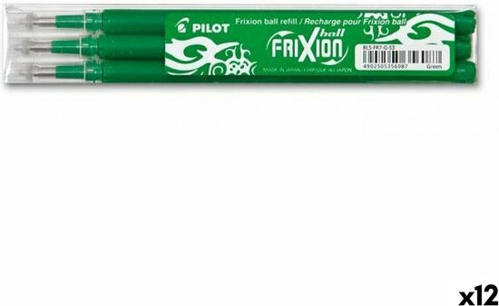 Pilot Vullingen - Frixion Ball en Frixion Click - groen - 0.7mm - 3 stuks - MoYu