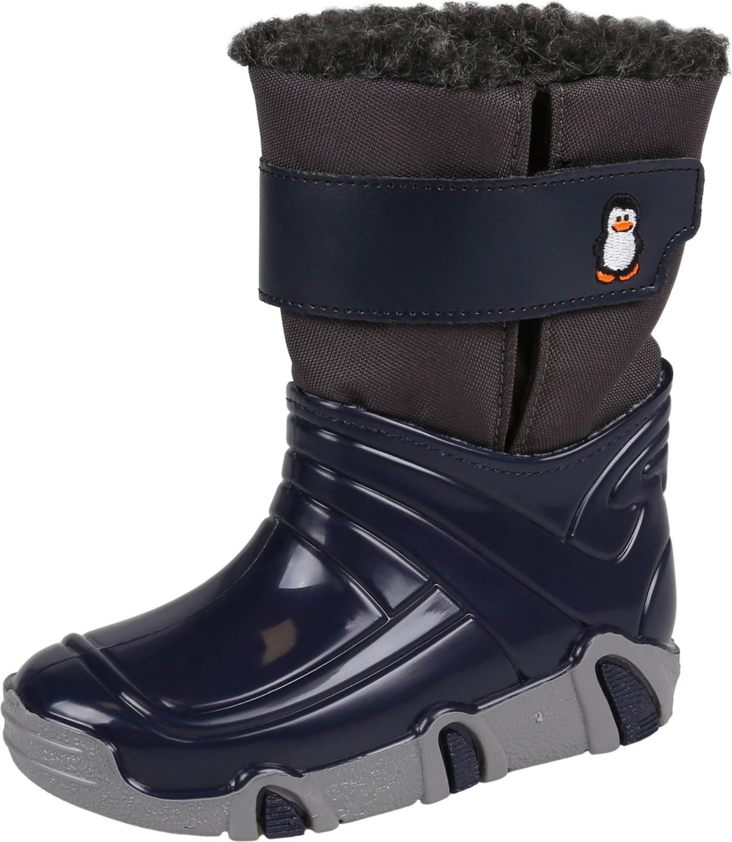 PRODUKT Marineblauwe-Grijze Snowboots voor Jongens met Klittenband Warm en Comfortabel