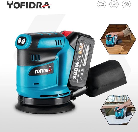 Draadloze Bandschuurmachine voor Makita 18V, 6 Variabele Snelheden, 18