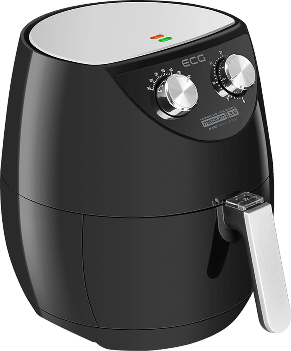 ECG AF 3500 friteuse Enkel 35 l 1500 W Heteluchtfriteuse Zwart Roestvrijstaal