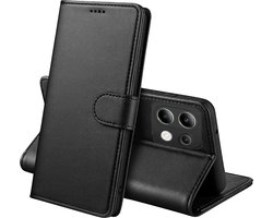 Hoesje Portemonnee voor Xiaomi Redmi Note 13 4G Zwarte portemonnee met magnetische klep en kaartopslag