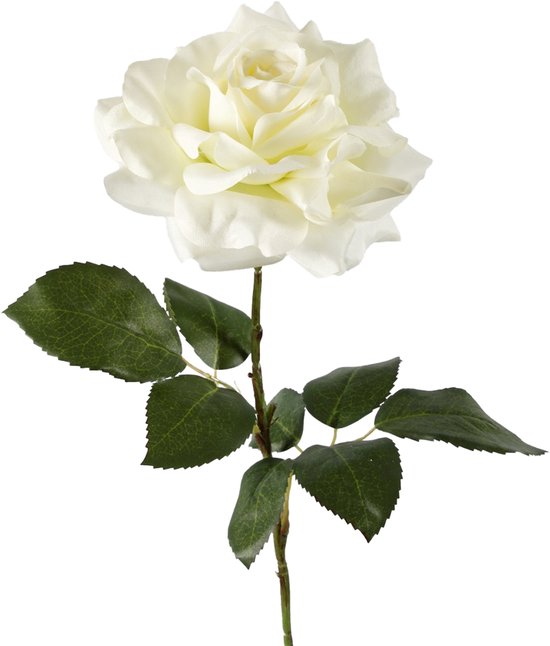Viv! Home Luxuries Roos - zijden bloem - wit - 65cm
