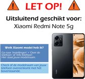 Hoesje Geschikt voor Xiaomi Redmi Note 12 5G Hoesje Siliconen Cover Case Met 2x Screenprotector - Hoes Geschikt voor Xiaomi Redmi Note 12 5G Hoes Back Case - Transparant