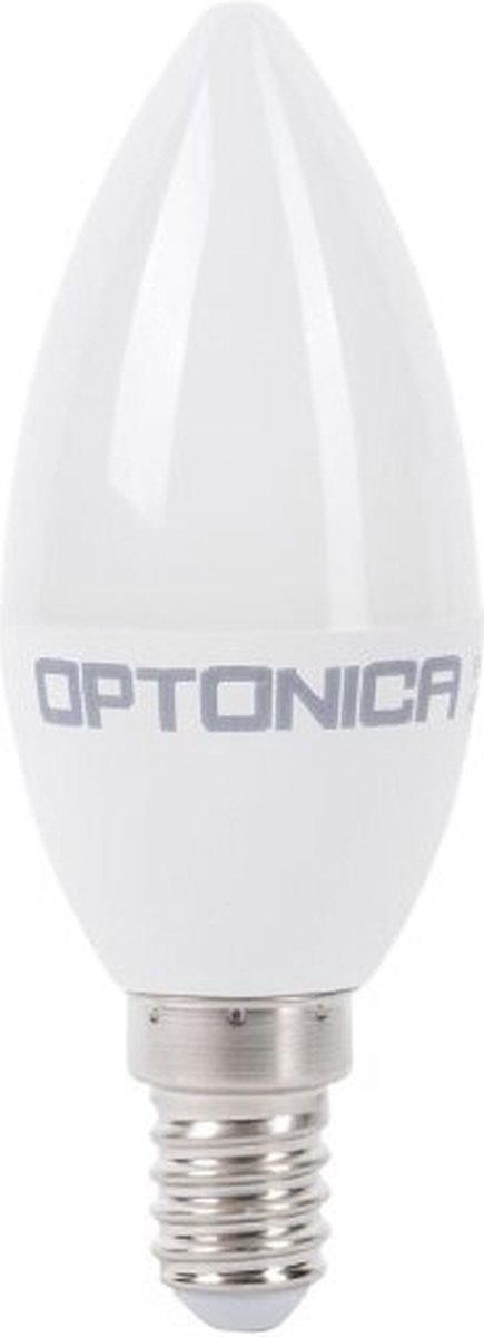 Optonica LED Kaarslamp C37 E14 - 3.7W (vervangt 25W) - 320lm - 6000K Koel Wit - 230V - Energiezuinig