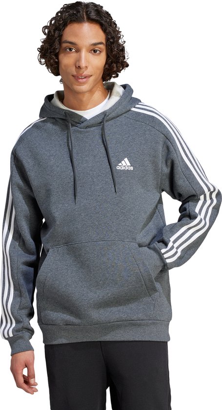 Adidas Sportswear Essentials Fleece 3-Stripes Hoodie - Heren - Grijs