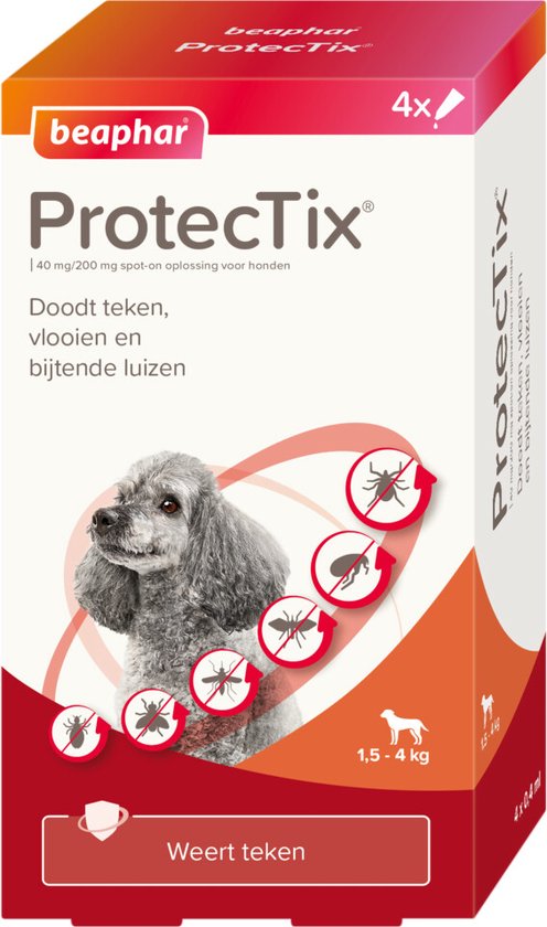 Beaphar ProtecTix Hond Anti Vlo & Teek 1,5-4 kg - 4 pipetten