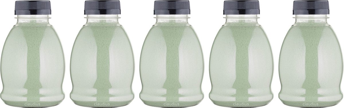 Goedkoopste Scrubzout Dennen - 375 gram - Fles met zwarte dop - Set van 5 stuks - Hydraterende Lichaamsscrub
