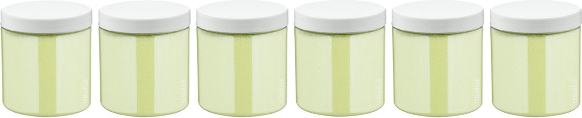 Goedkoopste Scrubzout Fresh Ginger - 300 gram - Pot met witte deksel - set van 6 stuks - Hydraterende Lichaamsscrub