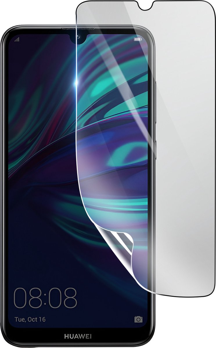 3mk, Geschikt voor Huawei Y7 2019, Schokbestendige Hydrogel Screenprotector, Transparant