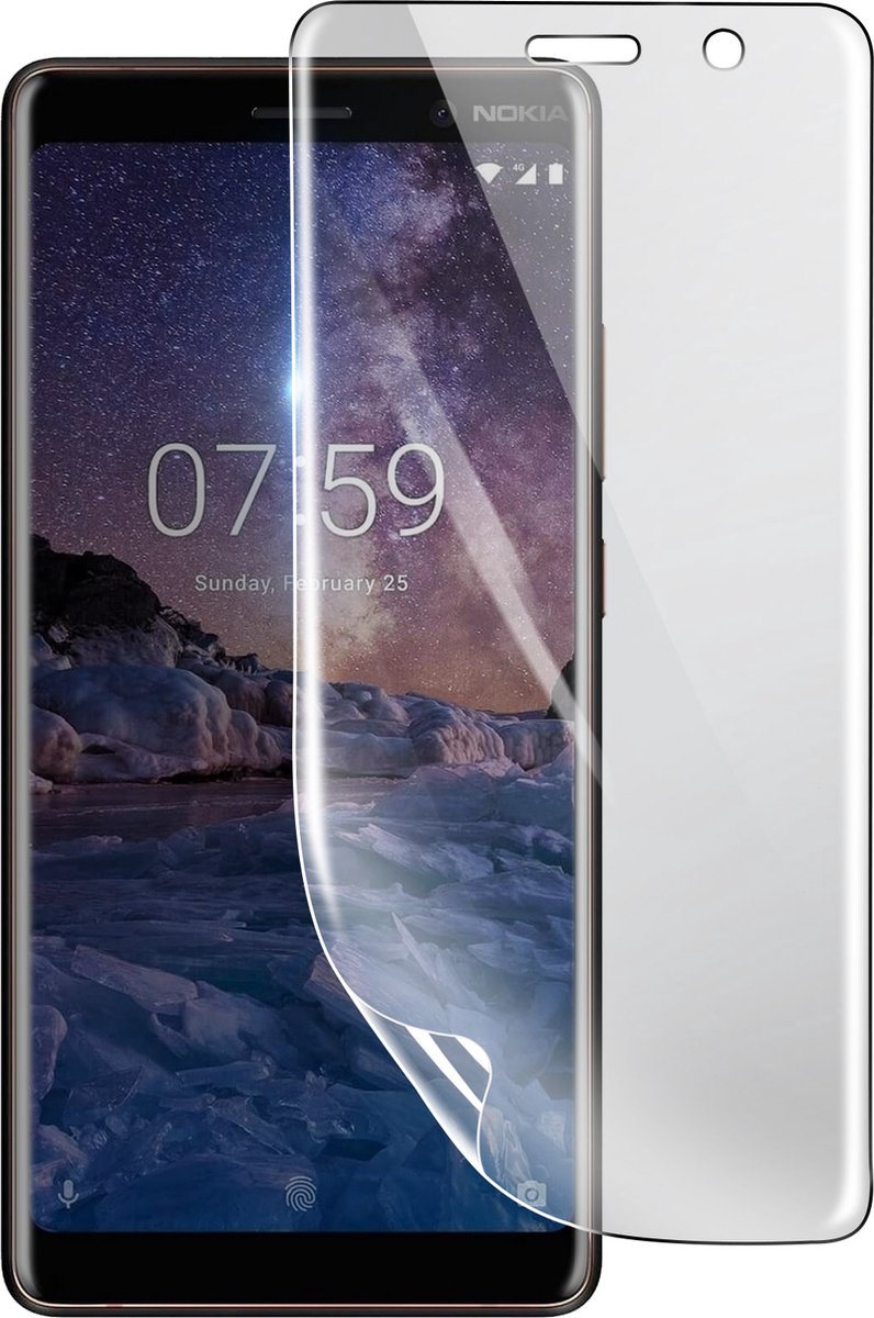 3mk, Geschikt voor Nokia 7 plus, Schokbestendige Hydrogel Screenprotector, Transparant