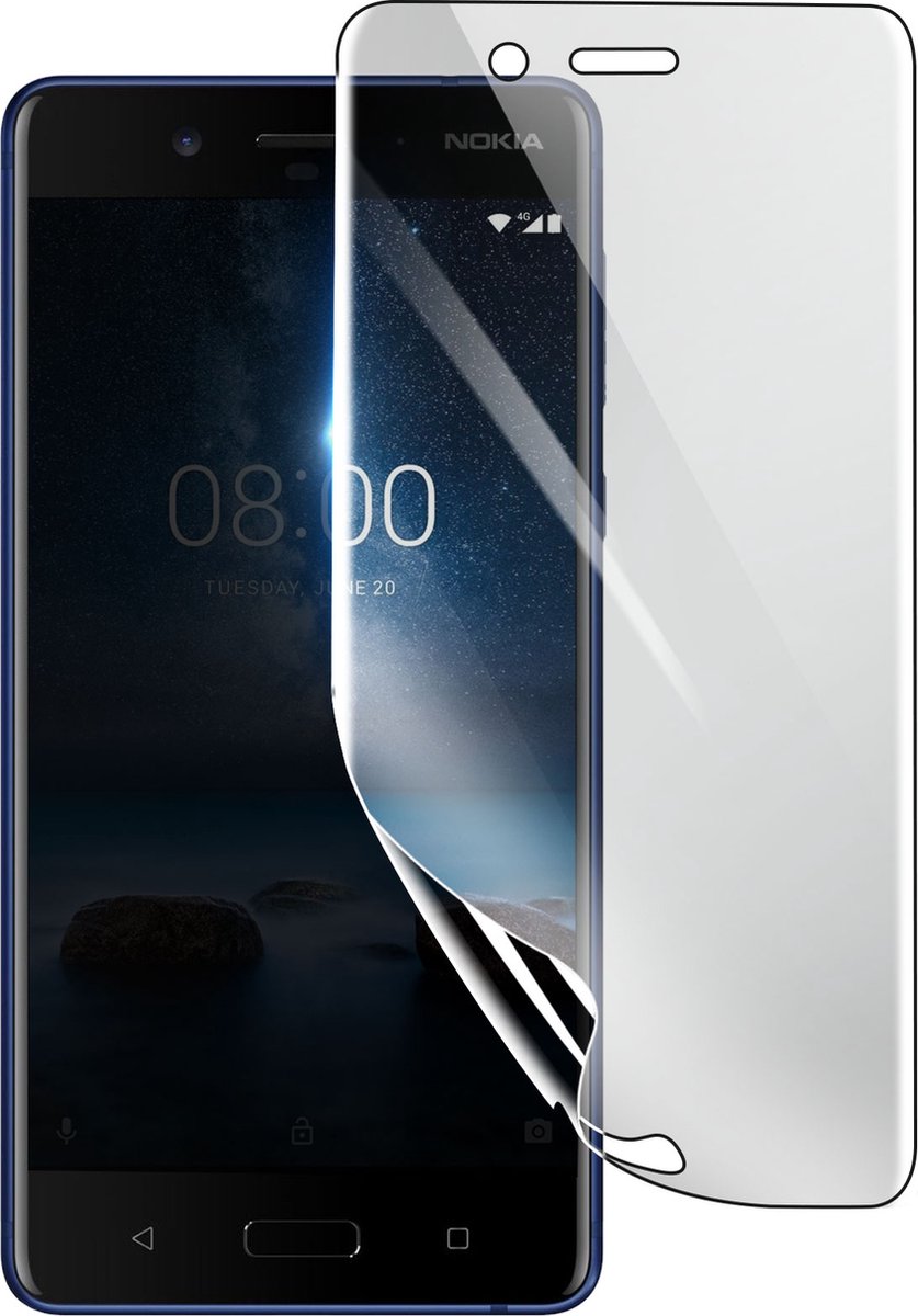 3mk, Geschikt voor Nokia 8, Schokbestendige Hydrogel Screenprotector, Transparant