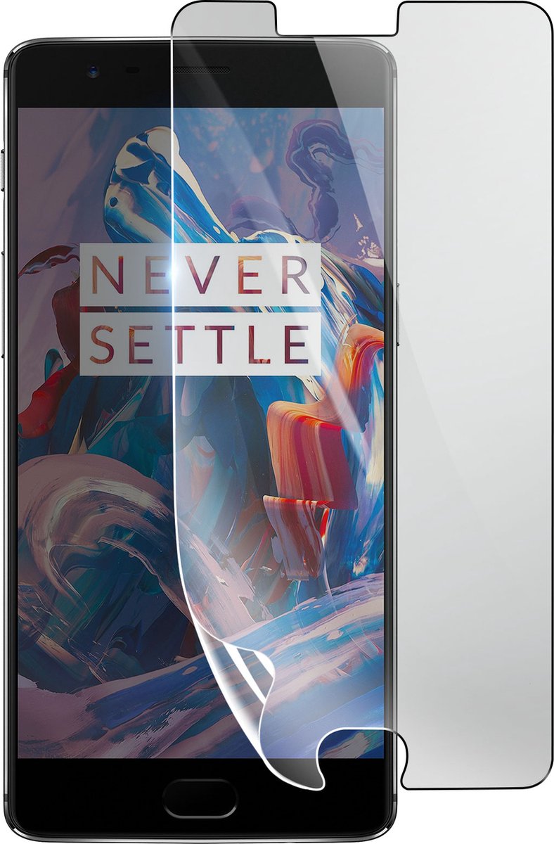 3mk, Geschikt voor Oneplus 3, Schokbestendige Hydrogel Screenprotector, Transparant