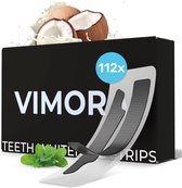 Vimora Advanced Teeth Whitening Strips – 4 PACK - 112 Stuks – 0% Peroxide - Tanden Bleken – Tandenblekers – Tandenbleekset – Witte Tanden