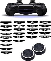 Gadgetpoint | Gaming Thumbgrips | Performance Antislip Thumbsticks | Joystick Cap Thumb Grips | Accessoires geschikt voor Playstation 4 – PS4 & Playstation 3 - PS3 | Zwart/Wit + Willekeurige Sticker
