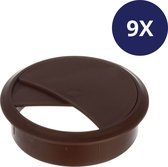 9x Kabeldoorvoer Bruin - Boordiameter: ø70mm - Diepte: 20mm - Diameter: 78mm - Rond